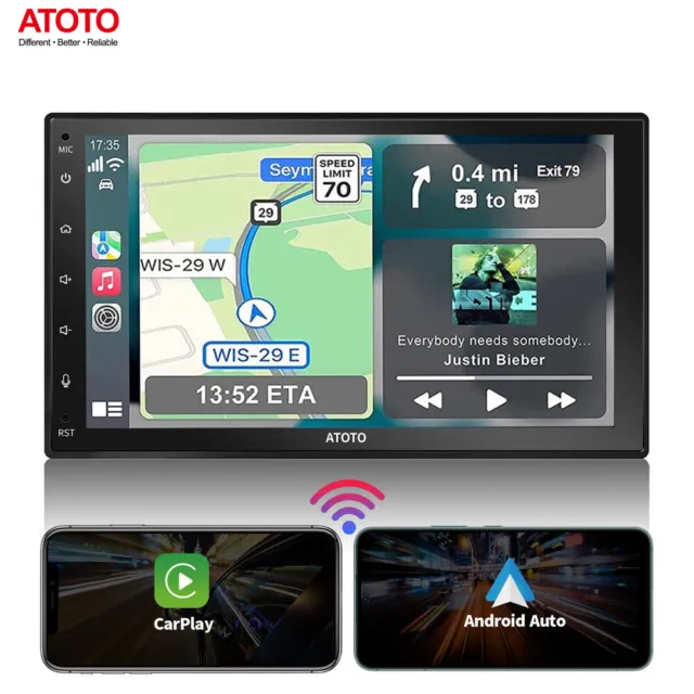 ATOTO F7WE 7 Pollici QLED Autoradio 2DIN Wireless CarPlay&Android Auto Bluetooth