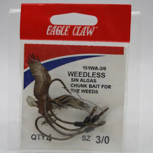GRIFFE D'AIGLE 449WA - 1/0 5 par paquet taille 1/0 - Hameçon de pêche sans  mauvaises herbes en bronze EUR 5,36 - PicClick FR