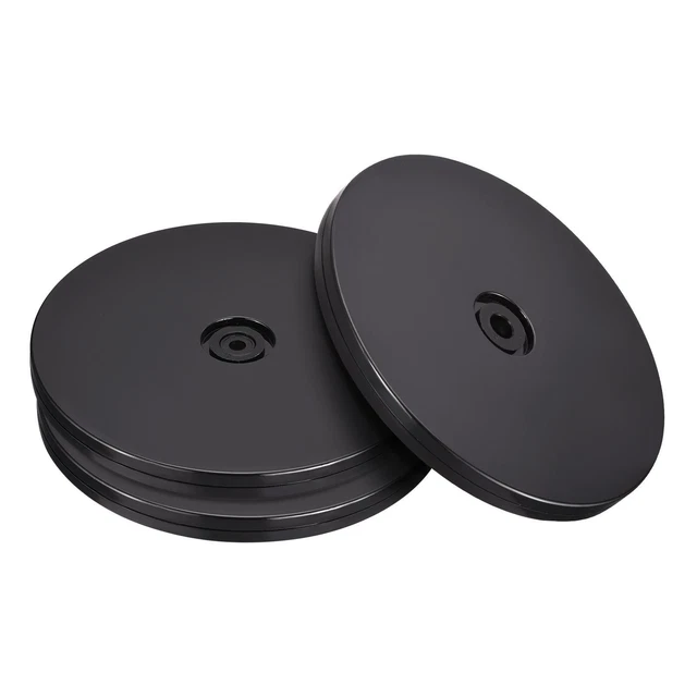 5" Giratorio Soporte con Acero Bolas Rodamientos Lazy Susan Base, Negro 3uds