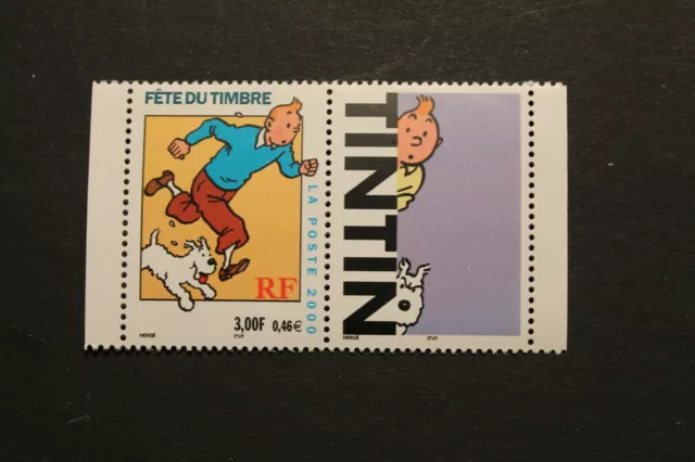 Timbre - FRANCE - Tintin - Fête du timbre - Neuf ** - Paire n° 3303B - 2000