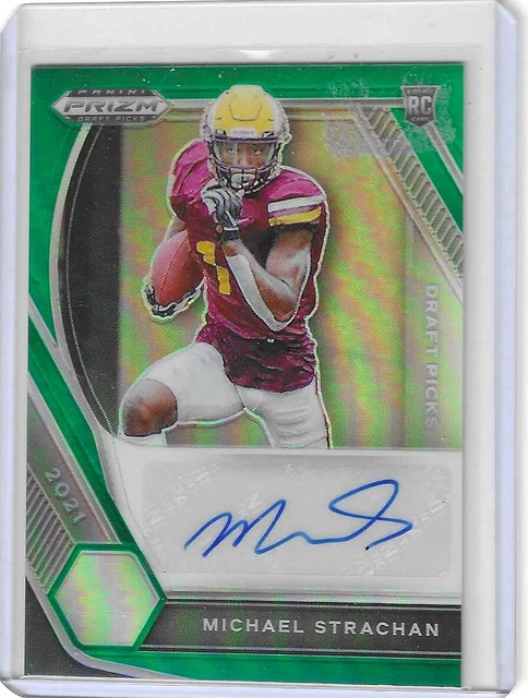 2021 Panini Prizm Draft Michael Strachan Prizm Green Rookie Autograph