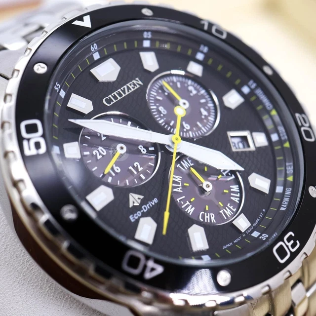 CITIZEN PROMASTER E820-S063906 Black Dial Eco-Drive Men's Watch Used ...
