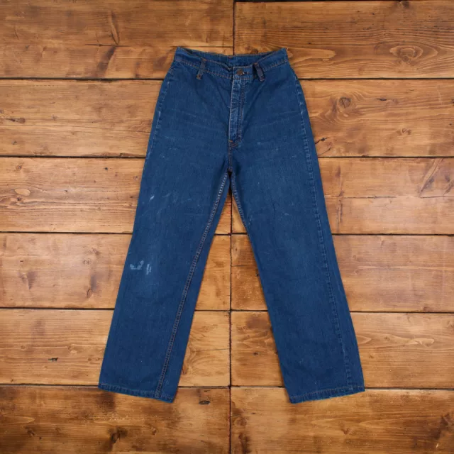 Vintage Levis Plowboy Jeans 26 x 28 70s Dark Wash Straight Blue Red Tab Denim