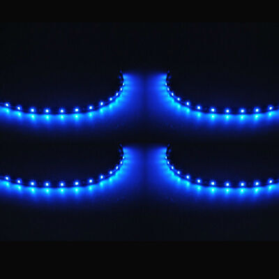 E Support™ 4 X 30cm 15 LED Auto KFZ Wasserdicht LED Lichtleiste Balken SMD Streifen Leiste 12V blau 