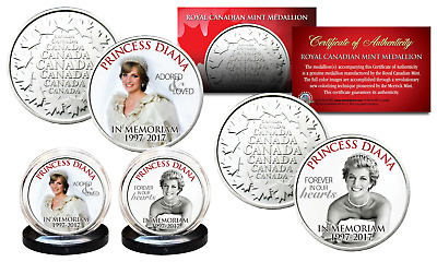 PRINCESS DIANA 1997-2017 20th ANNIVERSARY Royal Canadian Mint 2-Coin Set