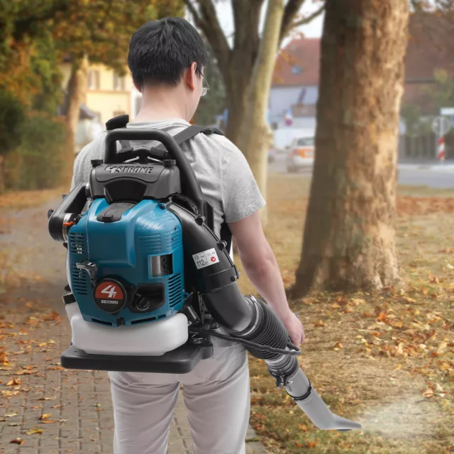 GAS POWERED BACKPACK Leaf Blower 4 Stroke Speed Adjustable Garden