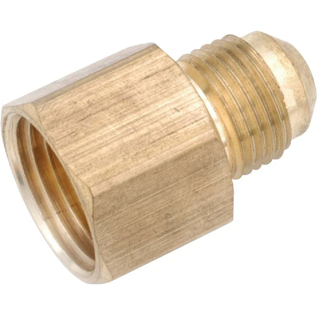 Anderson Metals 3/8 In. x 1/2 In. Brass Low Lead Female Flare Connector Anderson