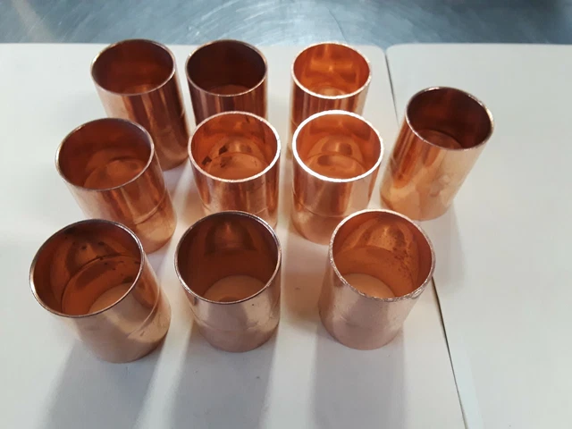 1-3/8" O.D. (W/Stops) Coupling  10pc Copper for HVAC Fitting