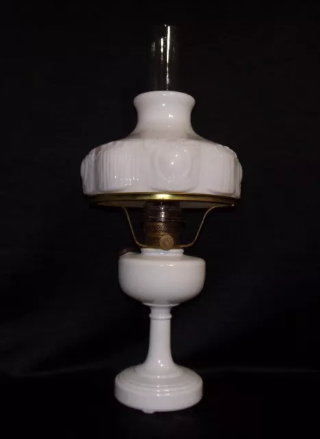 Aladdin Old Alacite SIMPLICITY Model B76A Kerosene Oil Lamp w-Glass Shade #201-6