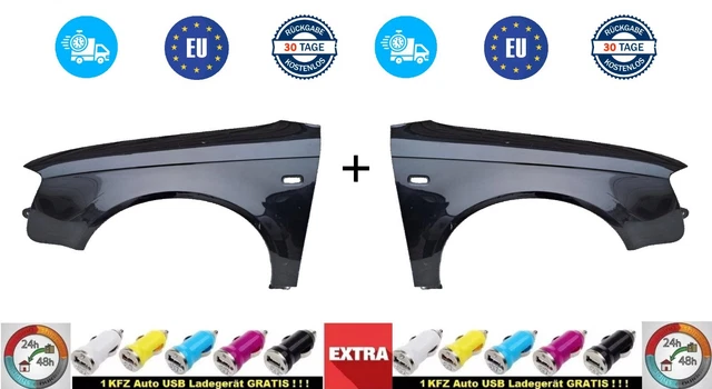 KOTFLÜGEL Für AUDI A4 B7 LZ9Y RECHTS SCHWARZ 04-08 NEU VERZINKT In