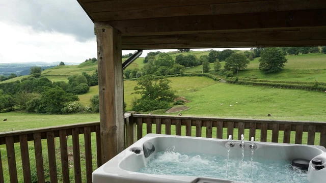 Late Deals - 5* Cyfie Farm, Wheat Cottage, Sleeps 2, Pet friendly, Hot Tub