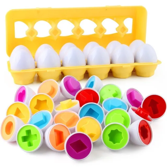 Montessori Eggs Toys Kids Matching Shape Sorters Baby Learning Educational Toys