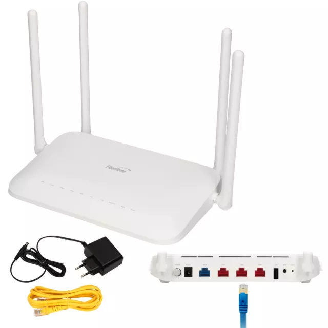 Fiberhome Router Mesh VPN VLAN WiFI6 AX1500 Dual Band 4x RJ45 1000Mb/s 1x USB