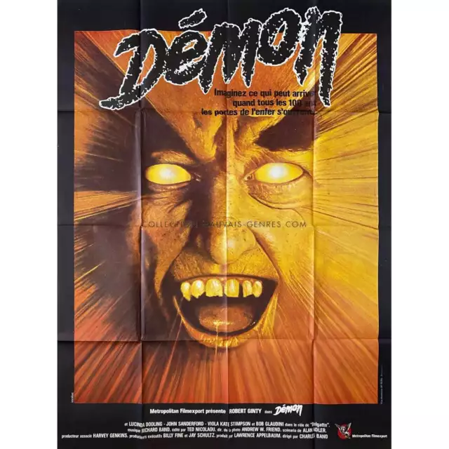 Póster de película francesa DEMONIO - 47x63 pulgadas - 1981 - Charles Band,...