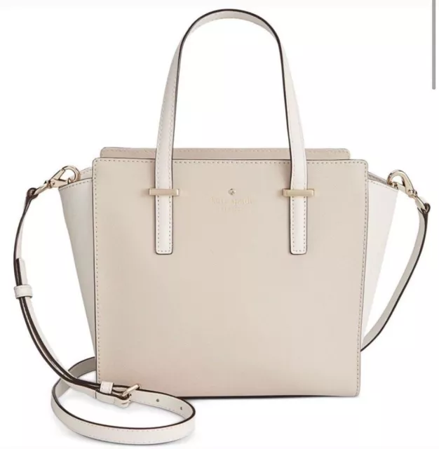 Kate Spade Hayden Cedar Street White Saffiano Leather Crossbody Satchel Handbag