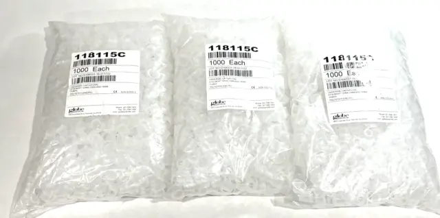 GLOBE SCIENTIFIC 118115C Caps Polyethylene Fits 12/13/16mm Tubes (3, 1000-Packs)