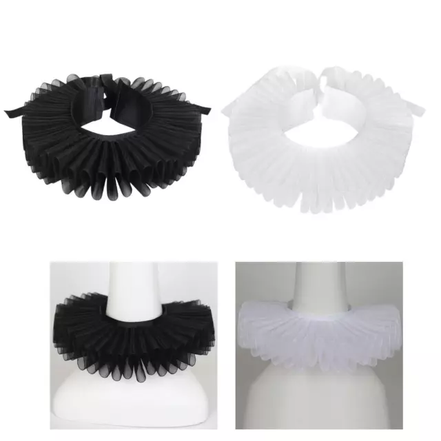 Tulle Ruffled Collar Retro Neck Ruff Cape for Themed Parties Halloween