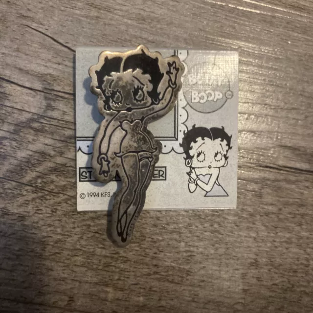 Betty Boop Kfs-Fs Sterling Silver 925 Mexico Pin Brooch Dancing Old Vintage Art