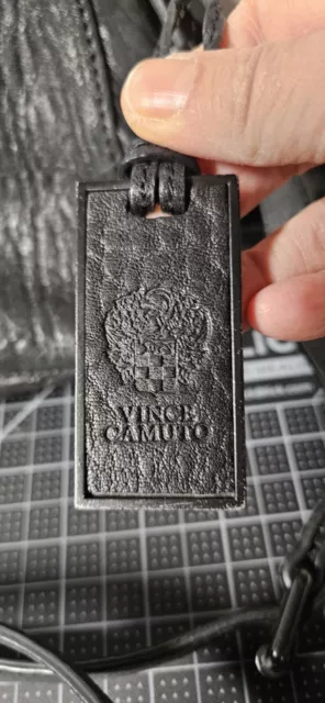 Vince Camuto women Riley Bubble lamb black metallic leather bag Crossbody 3