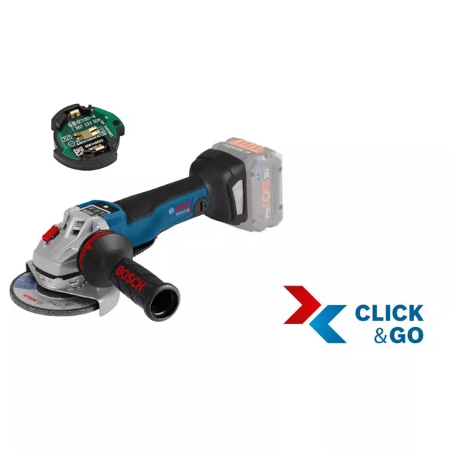 BOSCH Akku-Winkelschleifer GWS 18V-10 PSC, mit GCY 30-4, L-BOXX