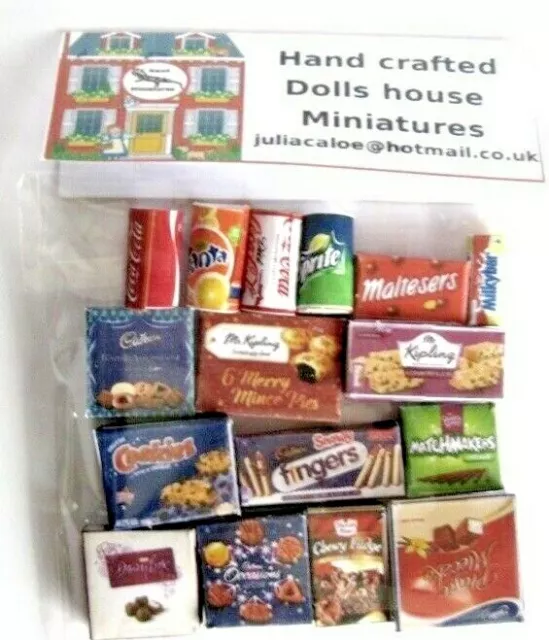 Grocery Boxes Dolls House Miniatures