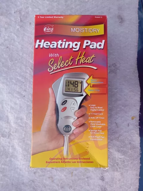 Electric Heating Pad Select Heat Moist Dry with Timer New