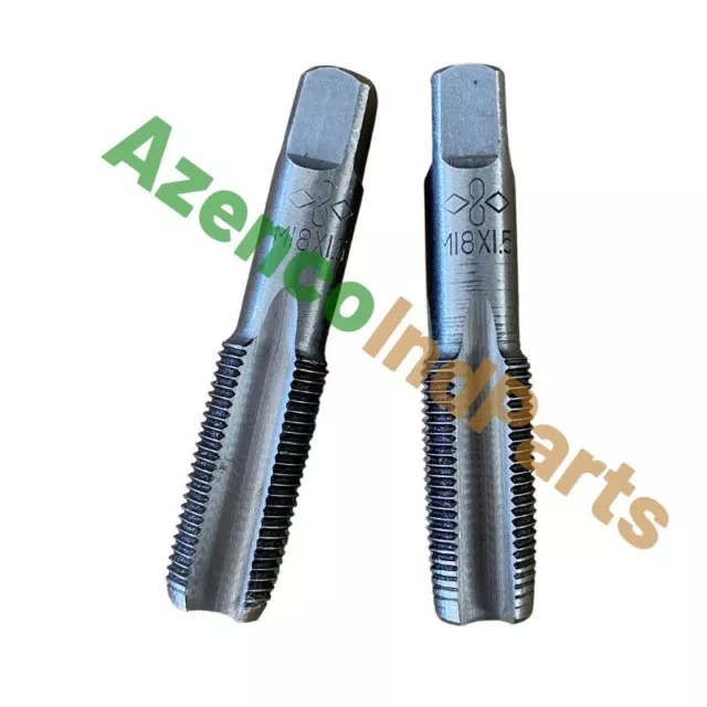 HSS 18mmx1.5 Metric Taper & Plug Tap Right Hand Thread M18x1.5mm Pitch