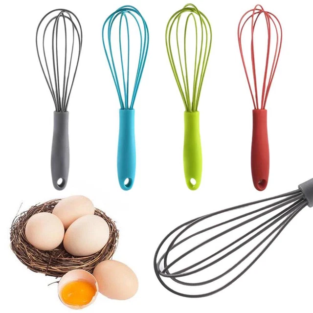 Lot De 2 Mini Fouets En Silicone Pour Mélanger Les Œufs Au Lait, Crème