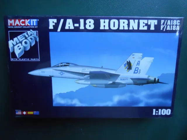 Armour Franklin Mint Mackit Kit Metal 1/100 Avion F/A-18 Hornet Mib