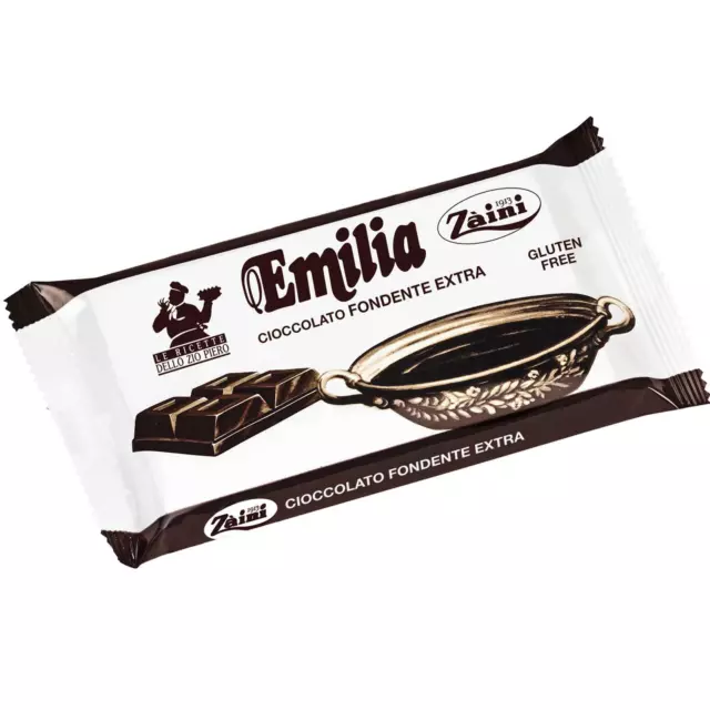 Tavoletta Di Cioccolato Fondente Extra Zaini Emilia 200 Gr Pasticceria Blocco