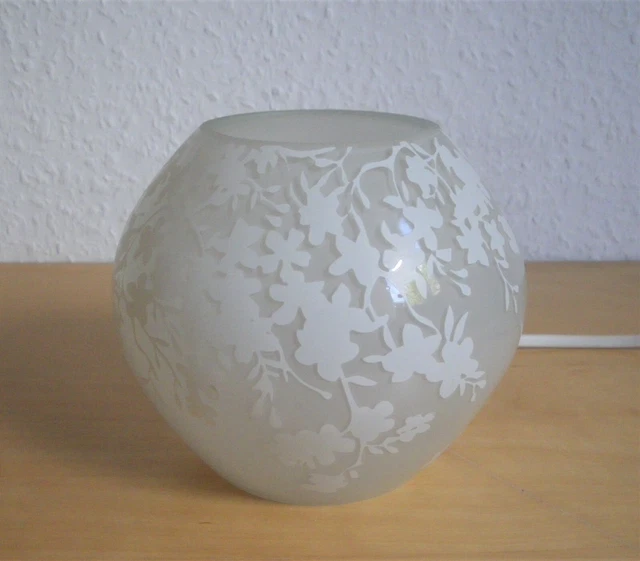 IKEA KNUBBIG TISCHLAMPE Tischleuchte Kugel Glas klein weiß 11 cm