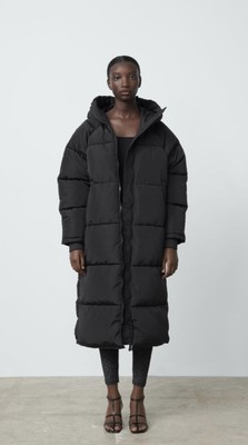 zara extra long puffer jacket