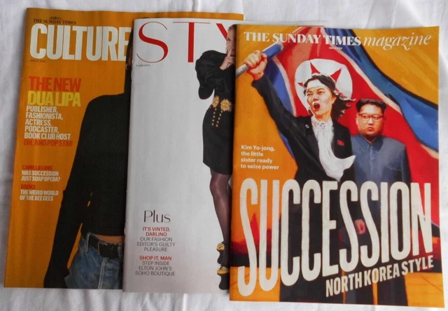 SUNDAY TIMES CULTURE supplement 4th Jun 2023 Dua Lipa, Kim Yo-jong, Kim