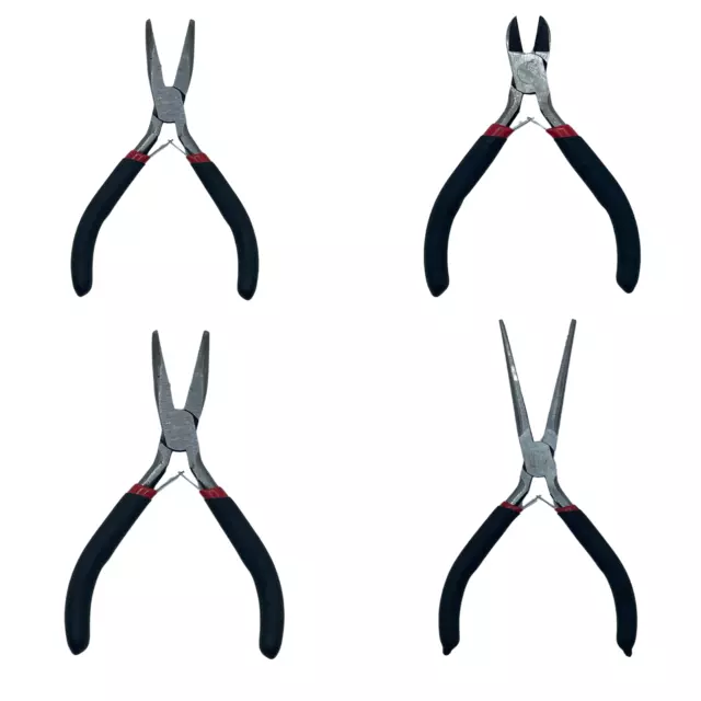 Mini Precision Combination Pliers Spring Loaded Soft Grip Hobby Jewellery Repair