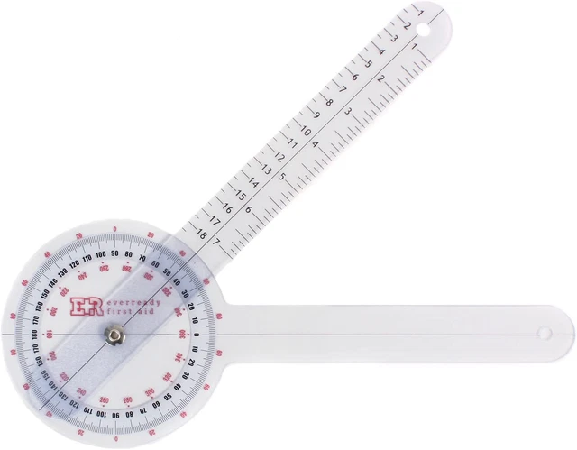 Plastic 12" Goniometer 360 Degree ISOM