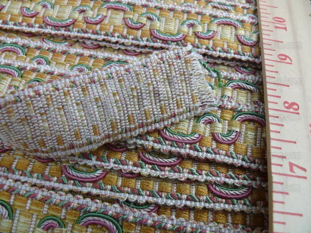 BY YARD Scalamandre Houles Trim Burnt Amber Orange pink ROSE FLAT BRAID V618-5