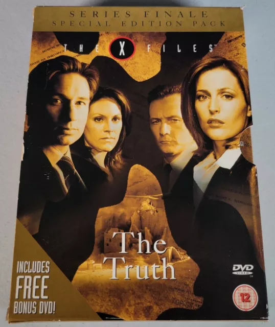 The X Files Series Finale The Truth + Bonus Disc Rare Uk Pal Dvd Sci-Fi Classic!