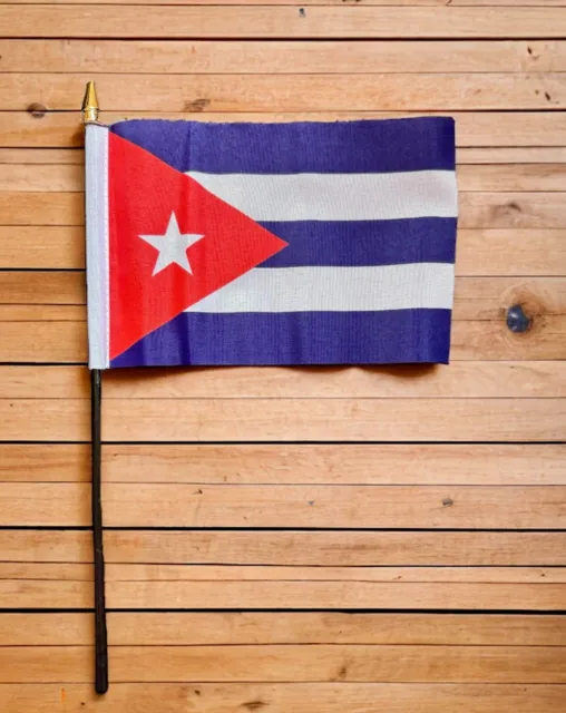 CUBA Caribbean SMALL HAND WAVING FLAG CUBAN 6" X 4" flags Havana