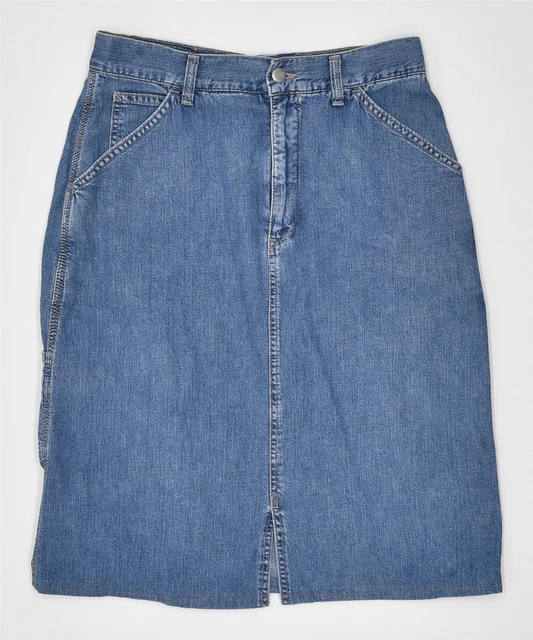 SWISH JEANS Womens High Waist Denim Skirt Large W29 Blue Cotton Vintage NZ03