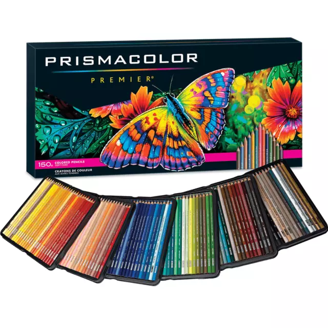 NEW 150 Prismacolor Premier Colour Pencils Set Soft Core Complete Range Coloured