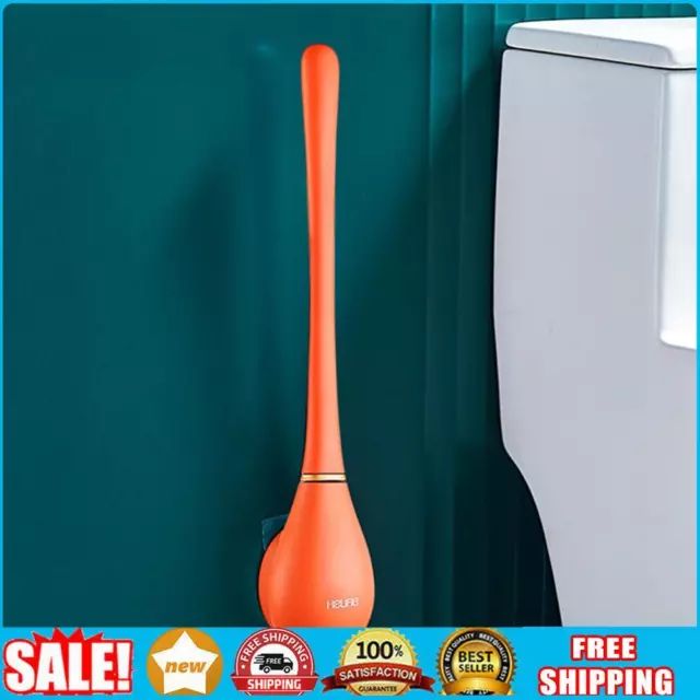 Spazzola a setola spazzola flessibile in silicone senza punzonatura per bagno (Arancio