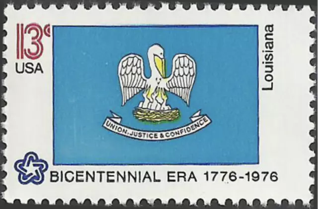 US #1650 MNH 1976 American Bicentennial Issue Flag Louisiana