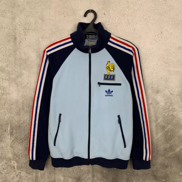 FRANCE NATIONAL TEAM 1982 TRAINING FOOTBALL JACKET ADIDAS REMAKE TRACK TOP sz M 161.99 PicClick UK