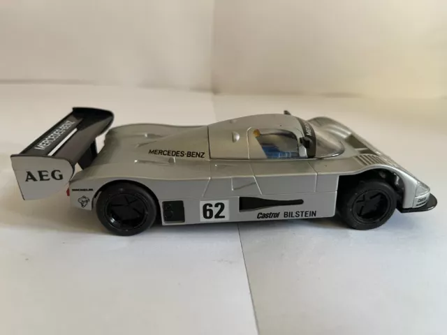 Scalextric C468 1/32 Sauber Mercedes Le Mans Slot Car. Grey. No. 62