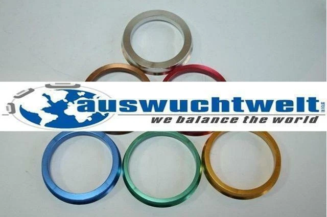 4X Anneaux De Centrage Ronds En Aluminium 65,1 - 70,1 Mm