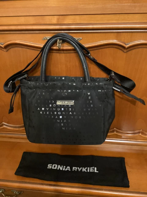 Sac à Main Sonia Rykiel En Cuir Pleine Fleur Noir - Grand Format, Excellent état Occasion