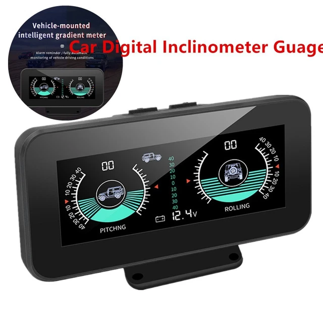 Hors Route Voiture Numérique Inclinomètre Jauge Tilt Clignotant Angle Level