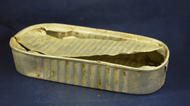German Ration Can GERMAN WW2 WEHRMACHT Soldier Fish Ration Tin Can Aluminum Din Rare War ...