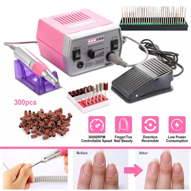 Professional Electric Nail File Drill Manicure Pedicure Tool Machine Set