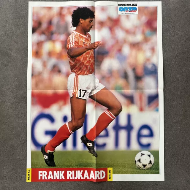 Poster Onze Mondial Football 1989 Rijkaard Nederland Pays-Bas Milan Ac Calcio